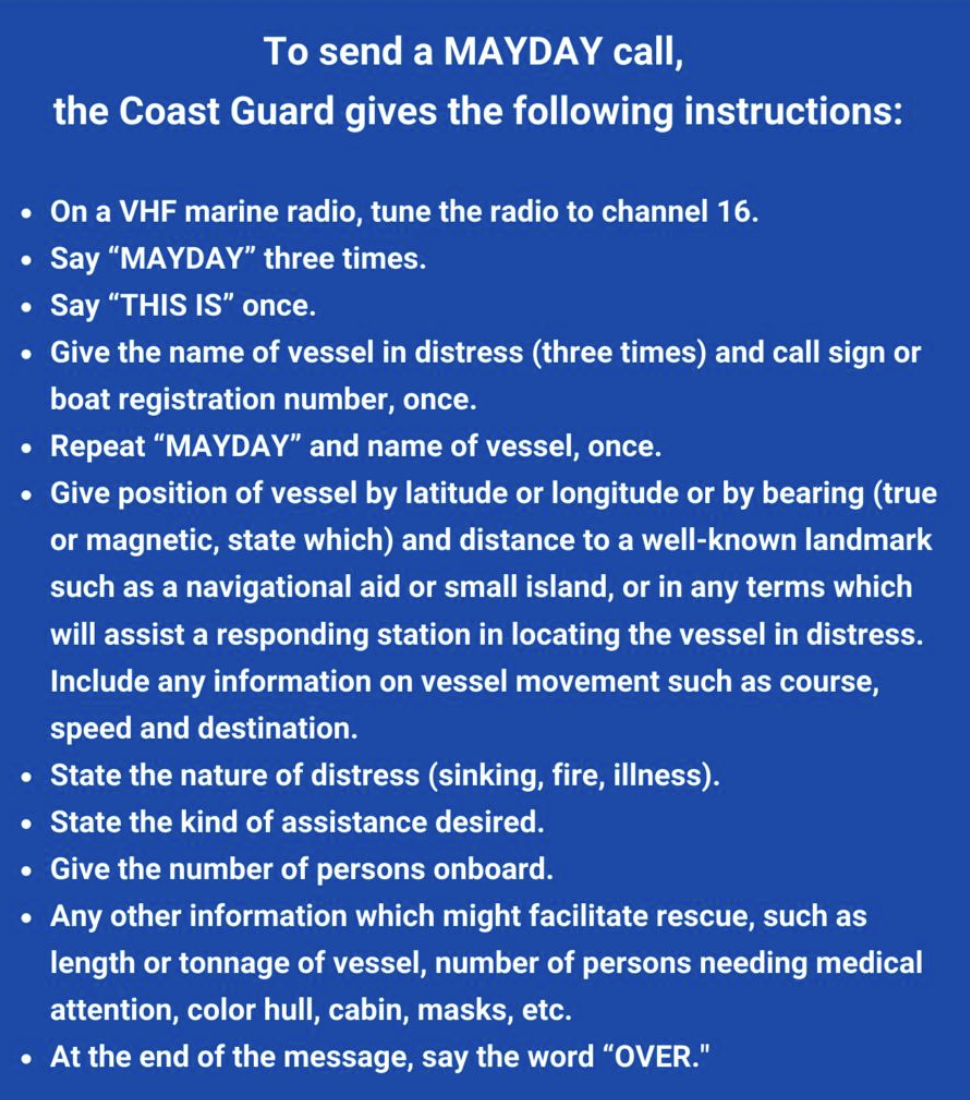 Distress Calls on VHF: When to Call MAYDAY, PAN-PAN, and SECURITE