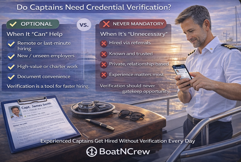 Do Captains Need Credential Verification?