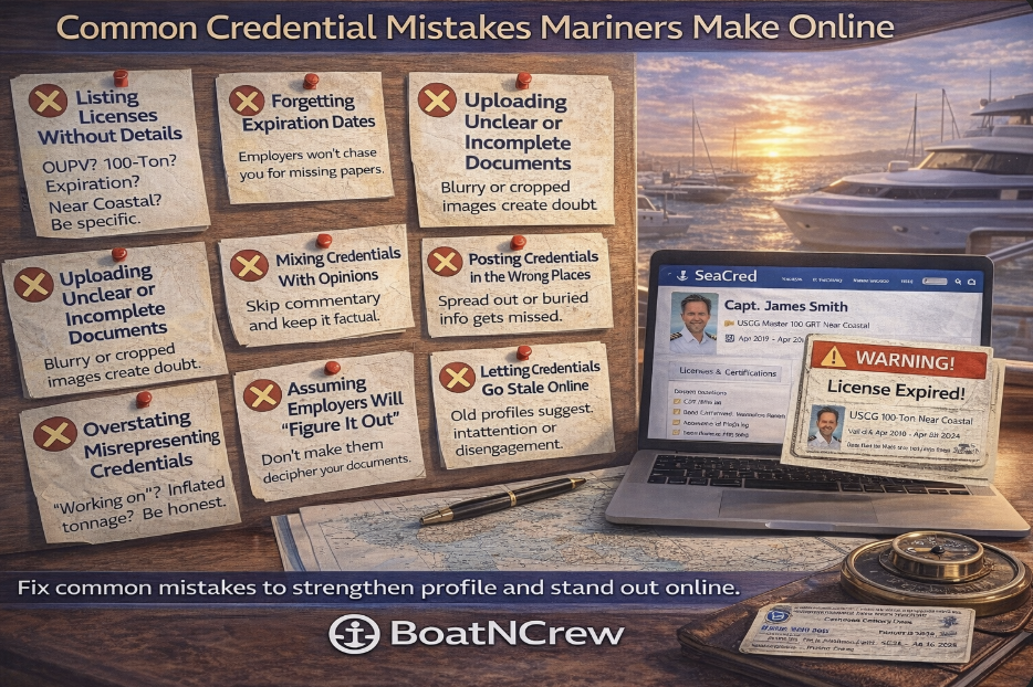 Common Credential Mistakes Mariners Make Online